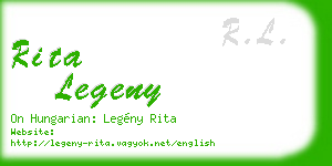 rita legeny business card